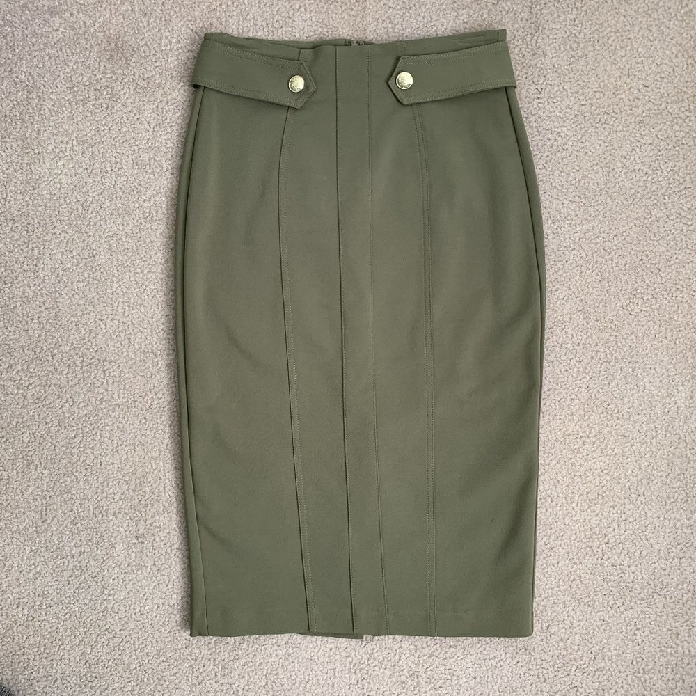 New York & Company Sage Green Pencil Skirt